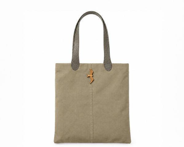 Bolsa tipo tote bag en tela reutilizada
